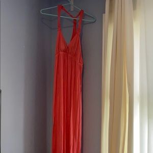 COMFY peach maxi dress!